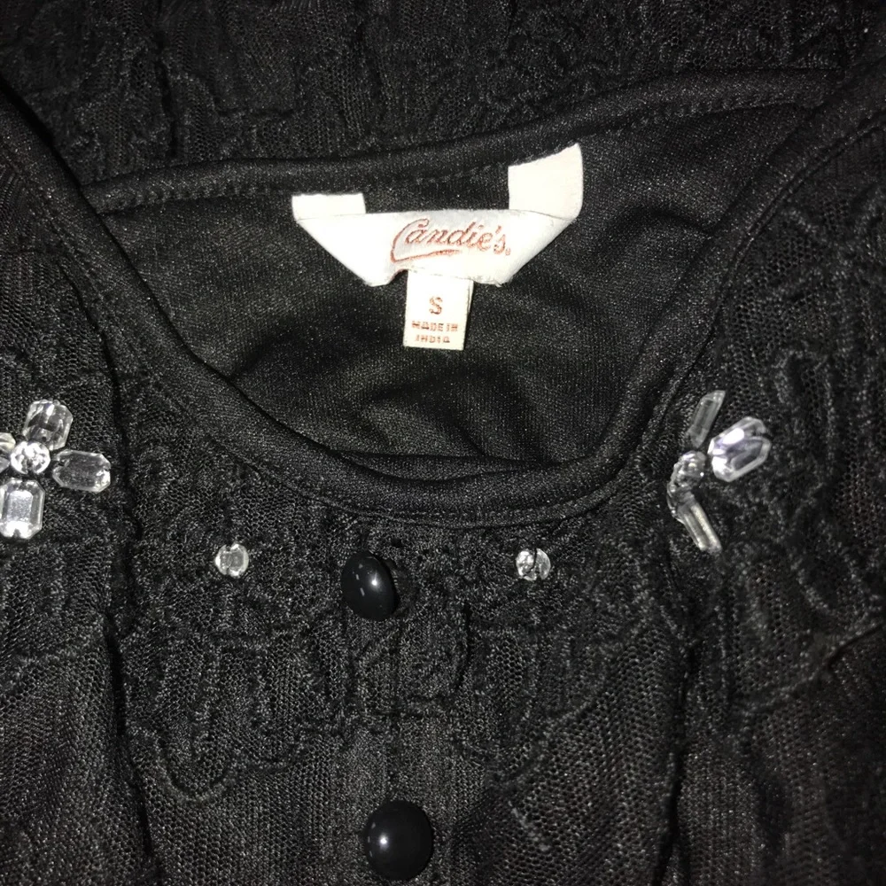 Candie’s Black Lace Tank - Picture 8 of 8